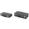 Black Fabric Woven Storage Decorative Trunk with Silver Latches & Buckles Set